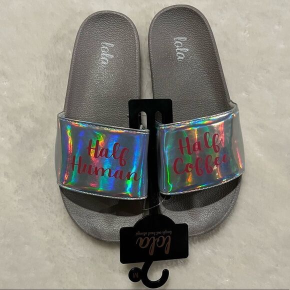 lola Shoes - Lola “Half Human, Half Coffee” Slip Ons